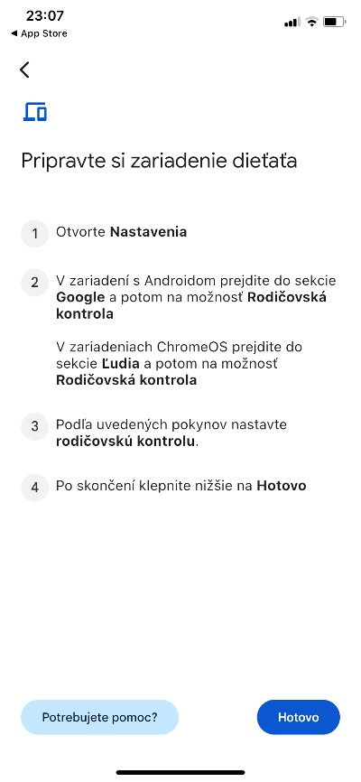 prepojte zariadenie vášho dieťaťa s vašim
