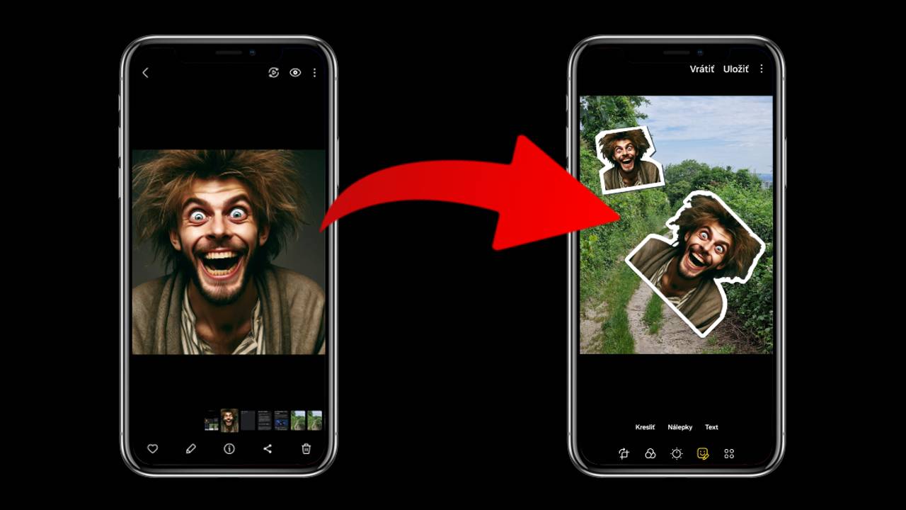 vytvorenie nalepky samsung android