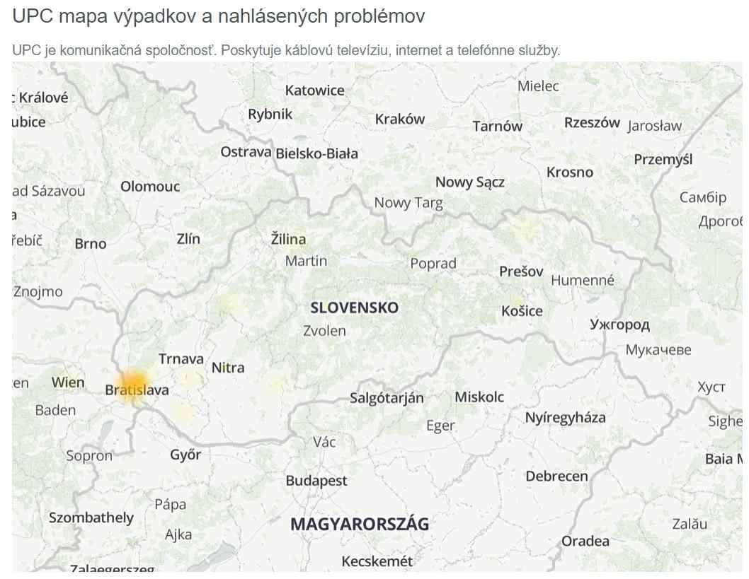 UPC vypadok internetu jul postihnute lokality_1