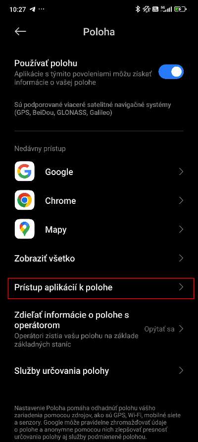 Xiaomi pristup k polohe zariadenia aplikacie ktore pristupuju vzdy_1