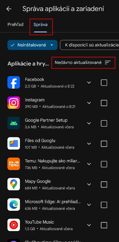 ako najst najmenej pouzivane aplikacie navod_2