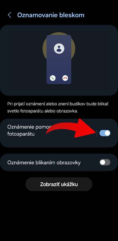 ako nastavit blesk aby blikal pri upozorneniach navod_4