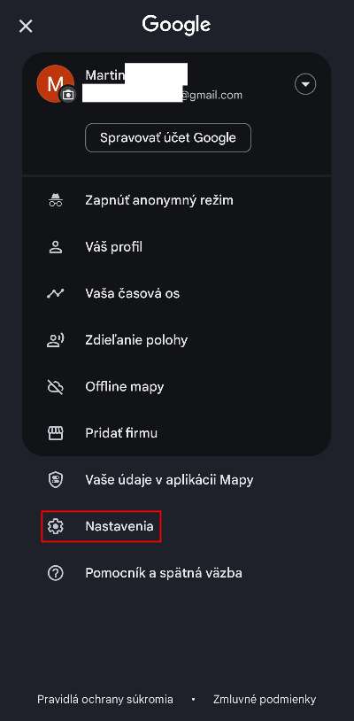 Google Mapy ako zapnut upozornenia na radary_2