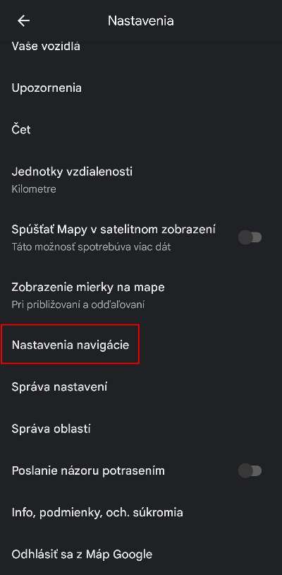 Google Mapy ako zapnut upozornenia na radary_3