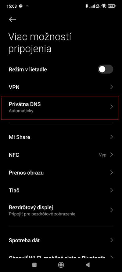 Ako nastaviť v smartfóne privátnu DNS?