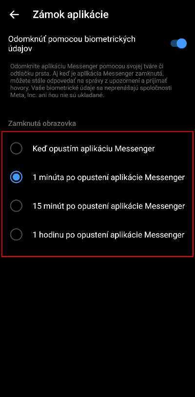 ako zapnut zamok aplikacie Messenger_6