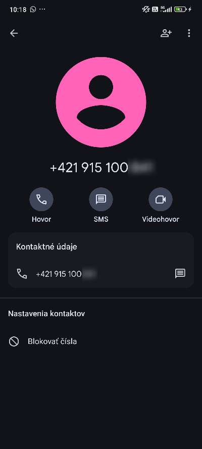 cislo z ktoreho volal podvodnik