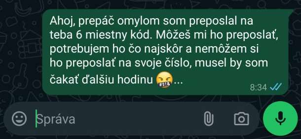 podvodna sprava whatsapp pokus o kradez uctu