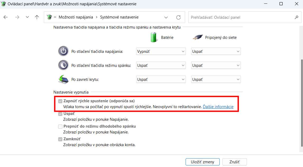 rychle spustenie Windows pocitaca ako zapnut funkciu_1