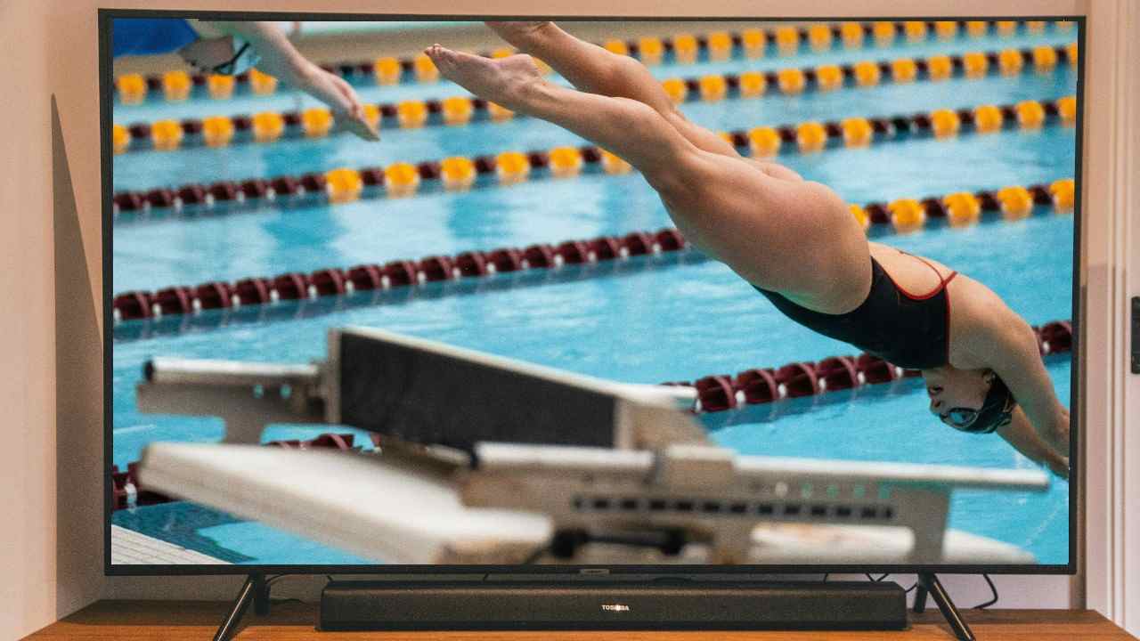 sledovanie olympiady na televizore