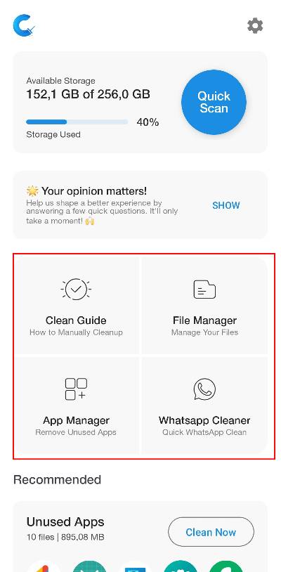 Express Cleaner odstranenie suborov navigacia_1