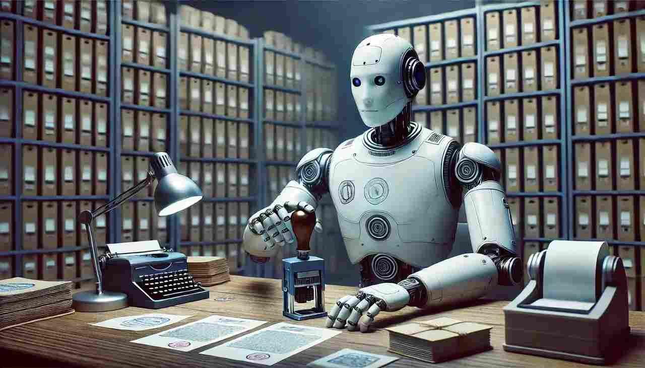 Umela inteligencia robot uradnik