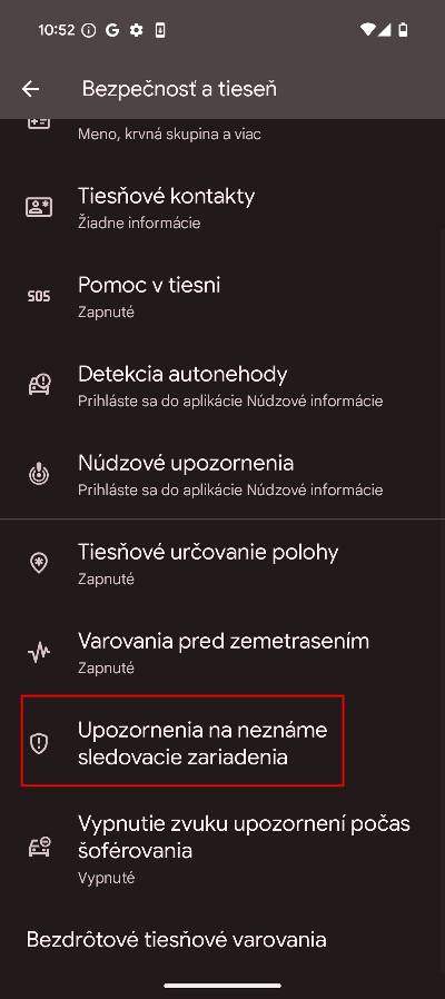 kontrola sledovacov v okoli Android_navod_2