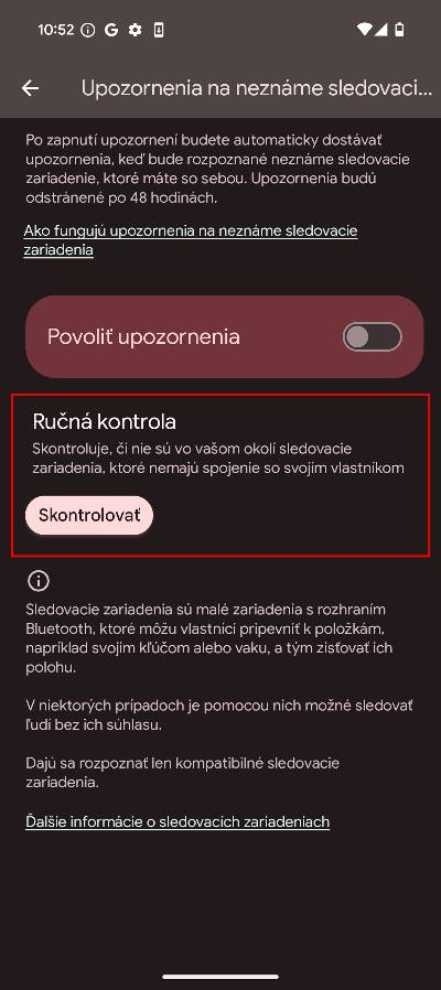 kontrola sledovacov v okoli Android_navod_3