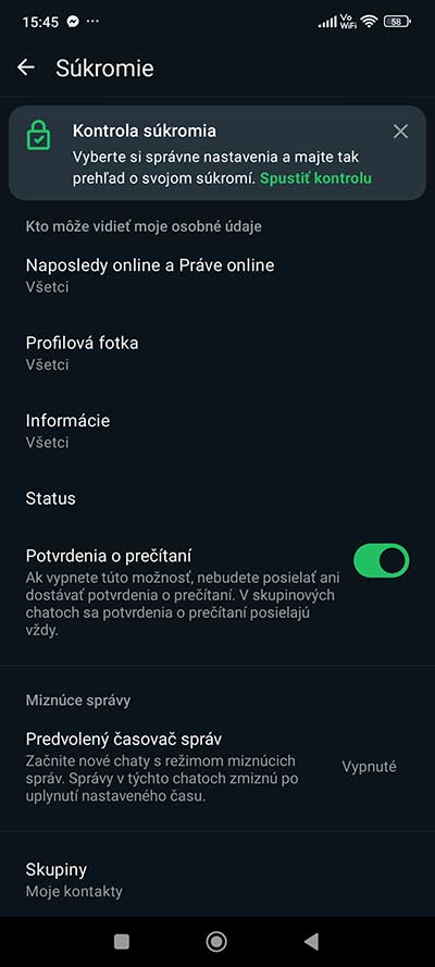 Najdôležitejšie nastavenia vo WhatsApp