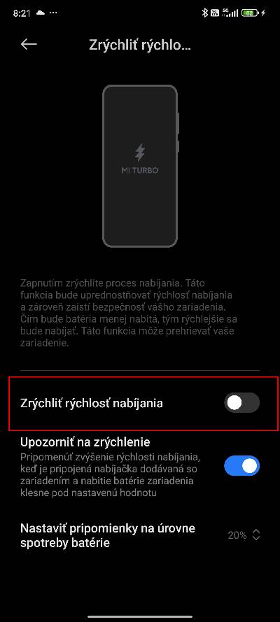Ako zapnut superrychle nabijanie v Xiaomi telefone navod_4
