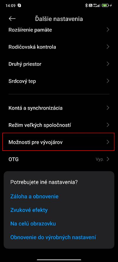Vyvojarske nastavenia Xiaomi_2