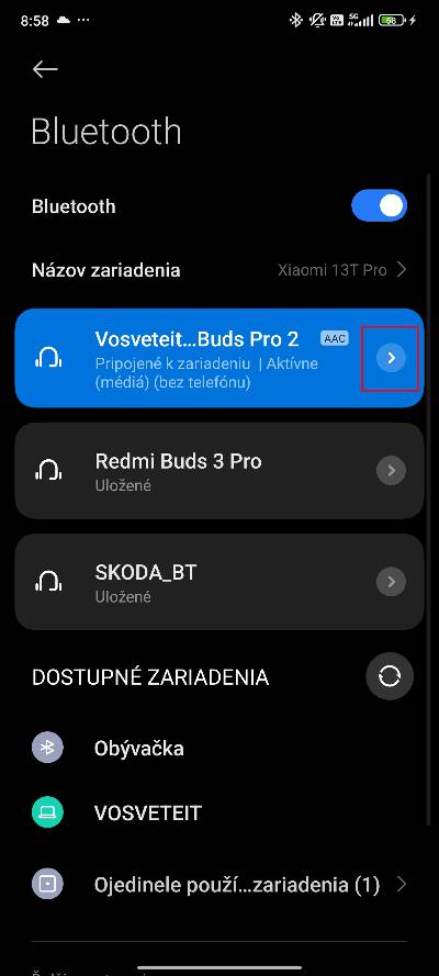 skryte nastavenia bluetooth sluchadiel_2