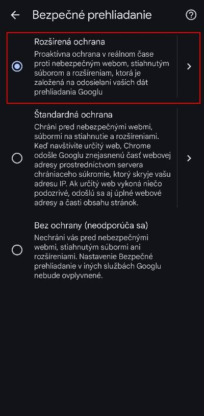 Chrome ako zapnut zlepsenu ochranu prehliadania webu navod_4