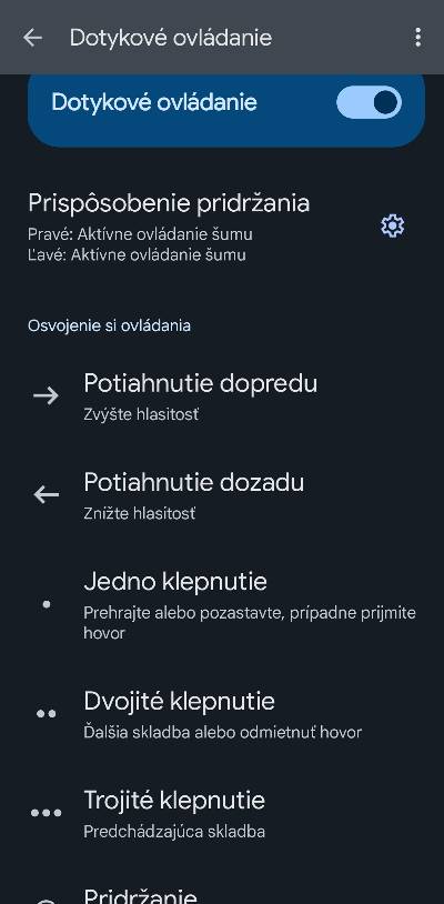 Google Pixel Buds Pro 2 nastavenie aplikacie dotykove ovladanie_1