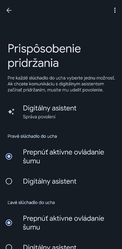 Google Pixel Buds Pro 2 nastavenie aplikacie dotykove ovladanie_2