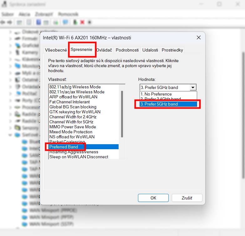 ako preferovat 5 Ghz pasmo pred 2 4 GHz navod_3