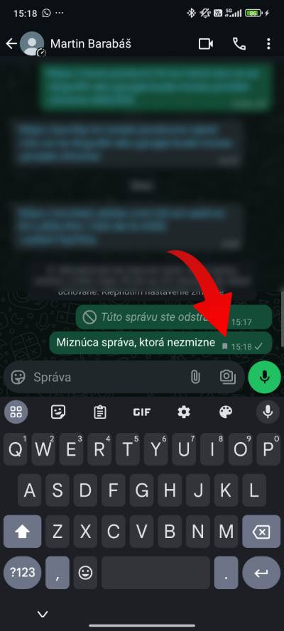ako ulozit miznucu spravu vo whatsapp_2