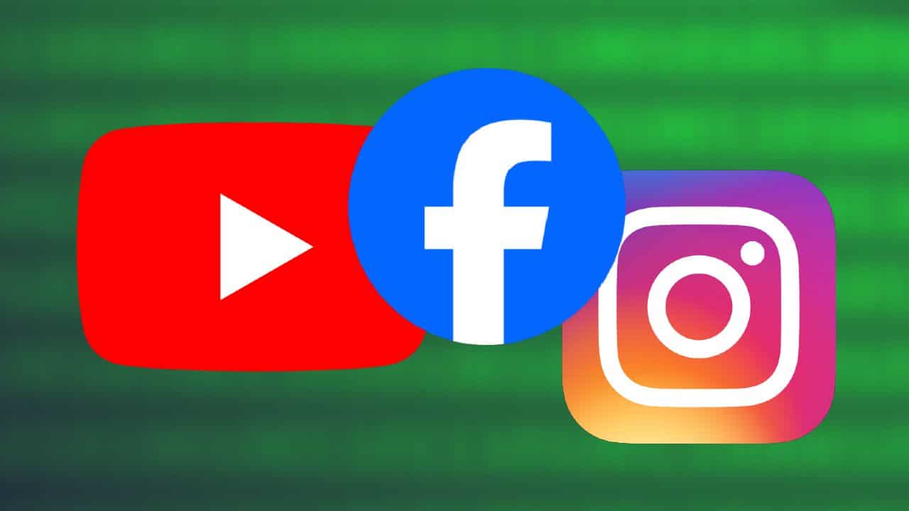 facebook instagram youtube