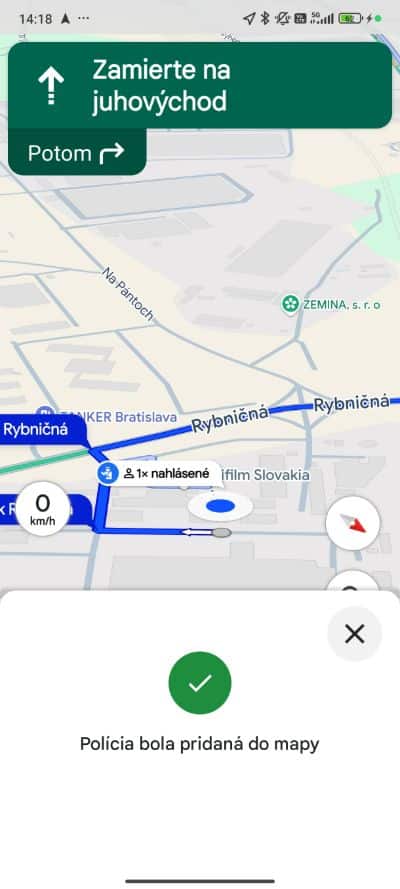 hlasenie policajta v Google Mapach_2
