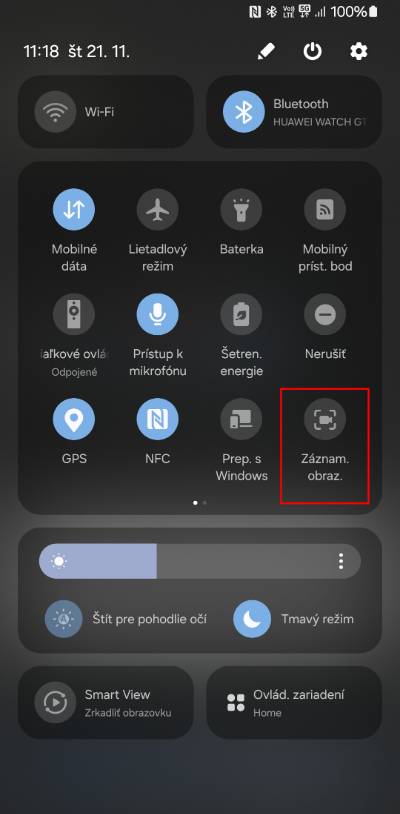 nahravanie obrazovky vstavana funkcia v androide