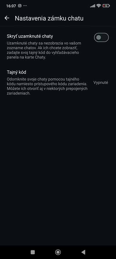 Schovaj si zamknuté konverzácie s tajným kódom vo Whatsapp