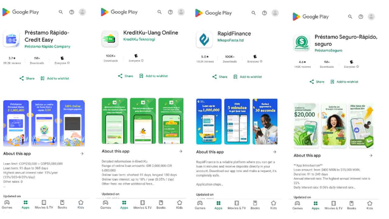 Google Play obchod zaplavili SpyLoan podvodné aplikácie