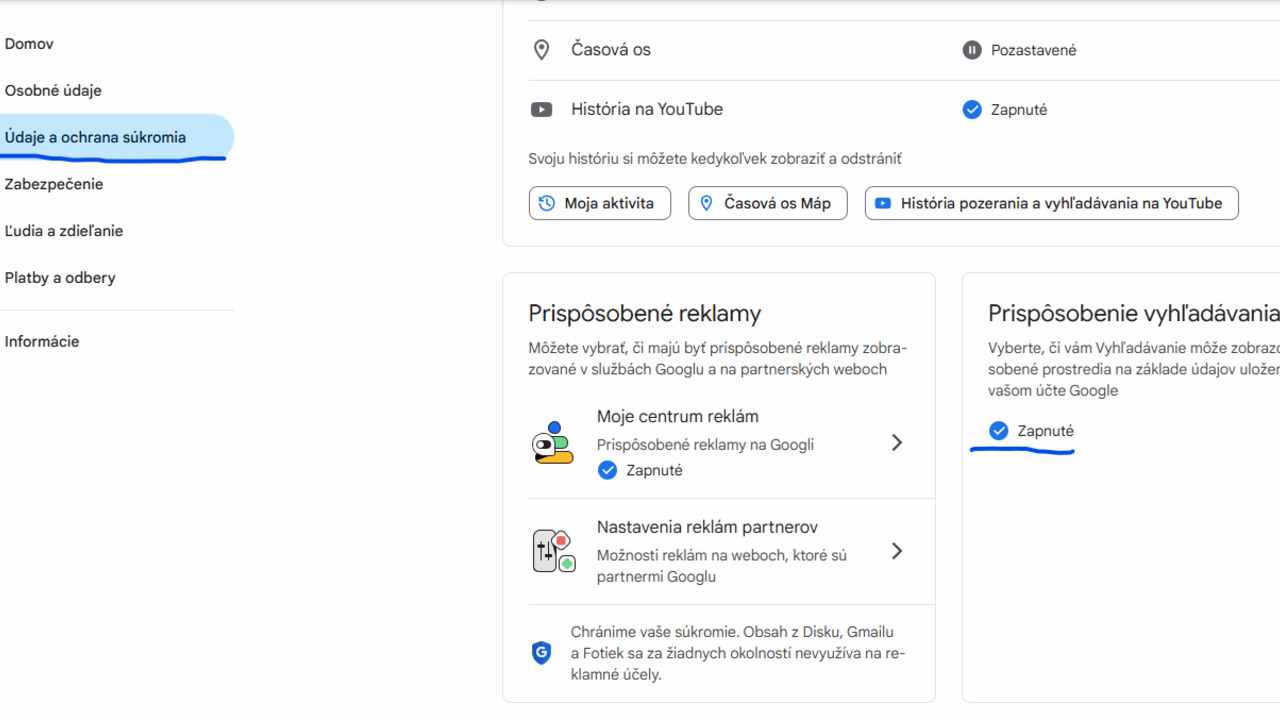 Google personalizácia natrvalo