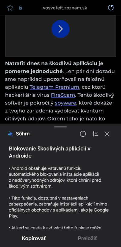 AI sumarizacia textu_clanok