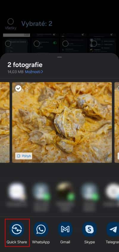 QuickShare zdielanie suborov Android
