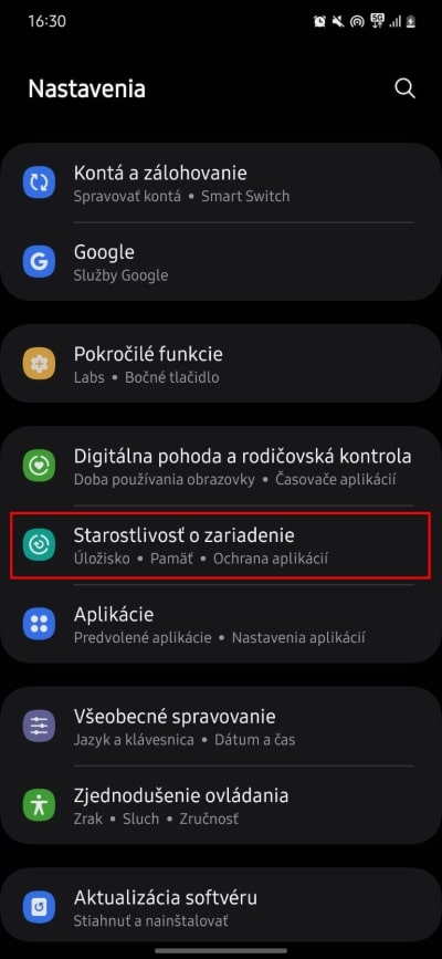 samsung autorestart prvy krok