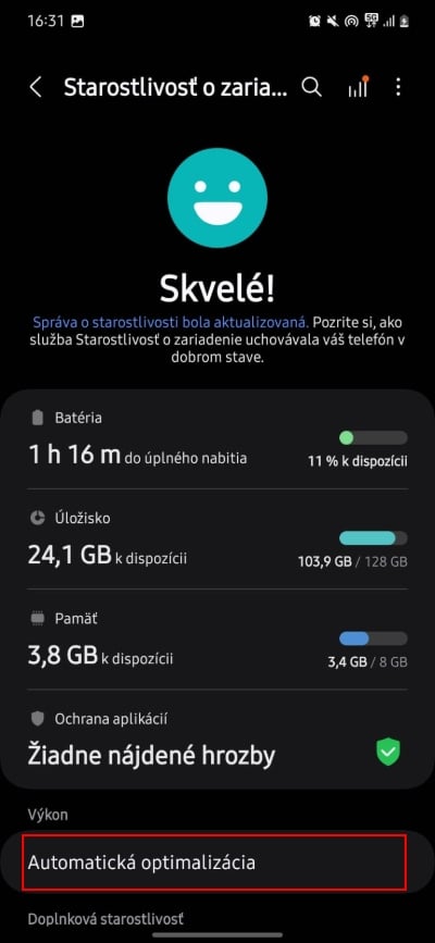 samsung autorestart druhy krok