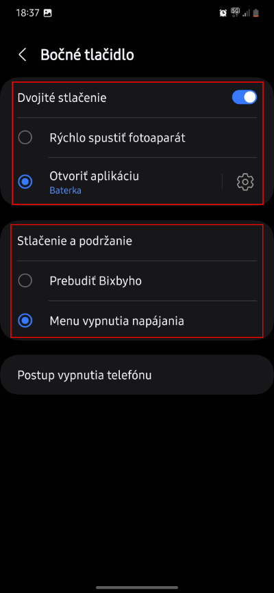 bocne tlacidlo