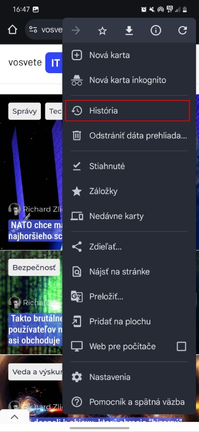 chrome nastavenia krok 2