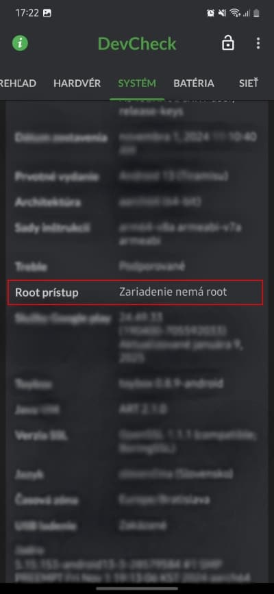 DevCheck root