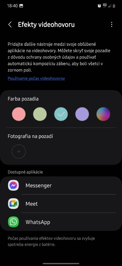 efekty videohovoru