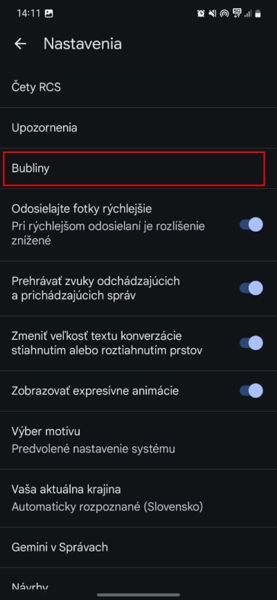 google spravy bubliny