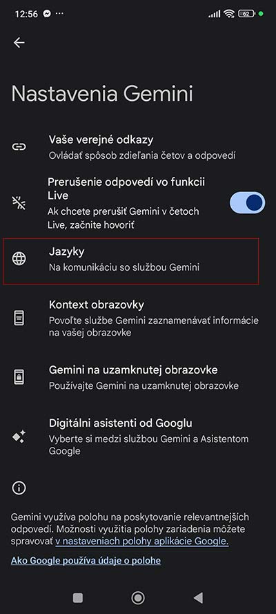 Gemini Live dostalo podporu slovenčiny