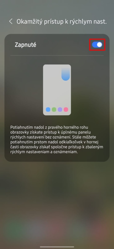 Nastavenia jednym prstom 3