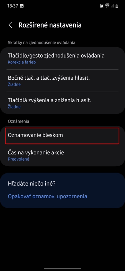 oznamovanie bleskom