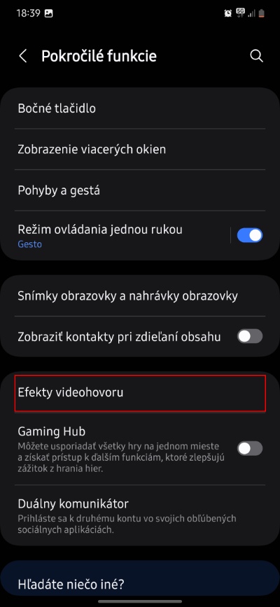 pokrocile efekty videohovoru