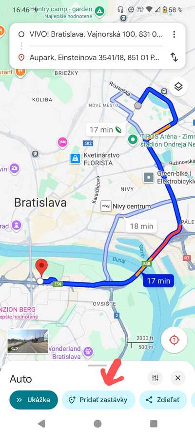 ako pridať zastavky