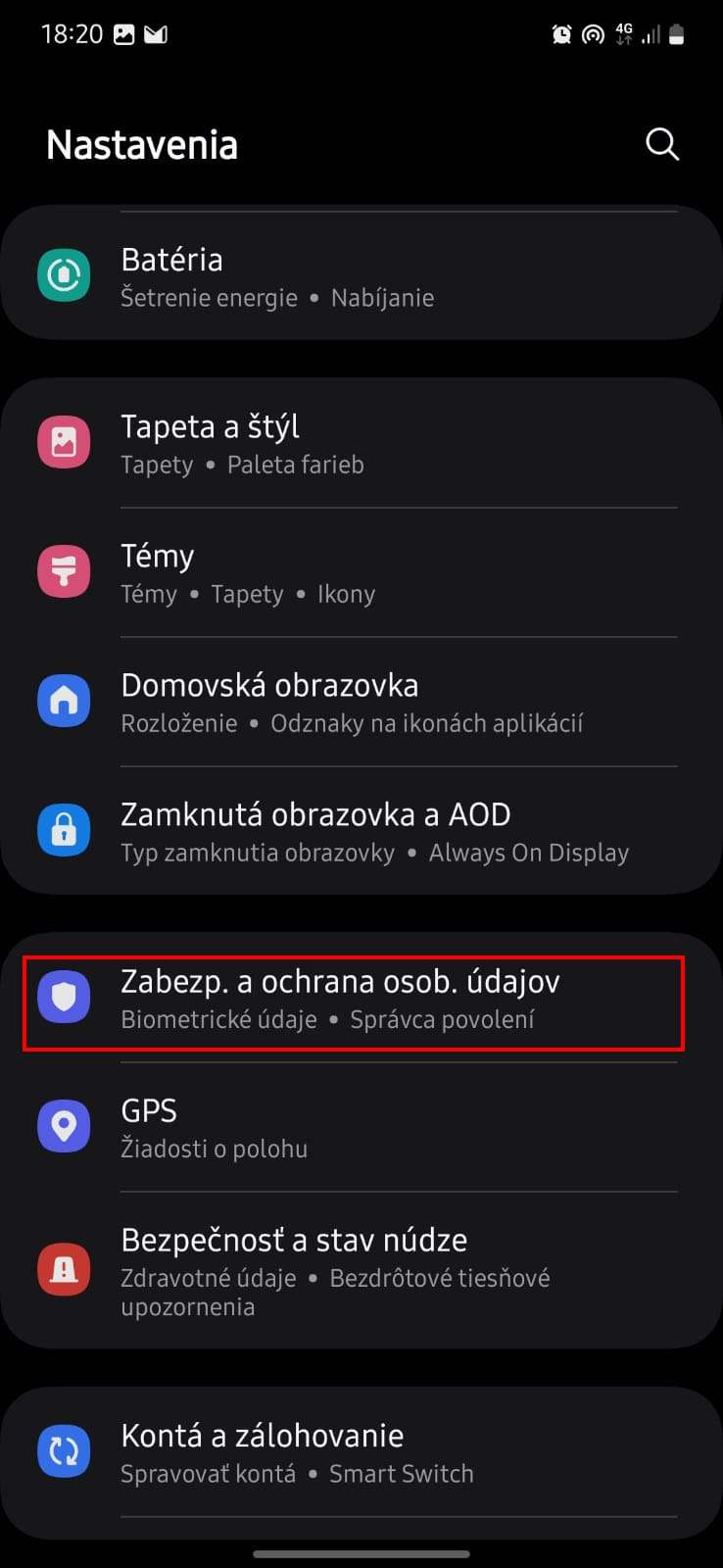 Pripnut aplikaciu krok 1