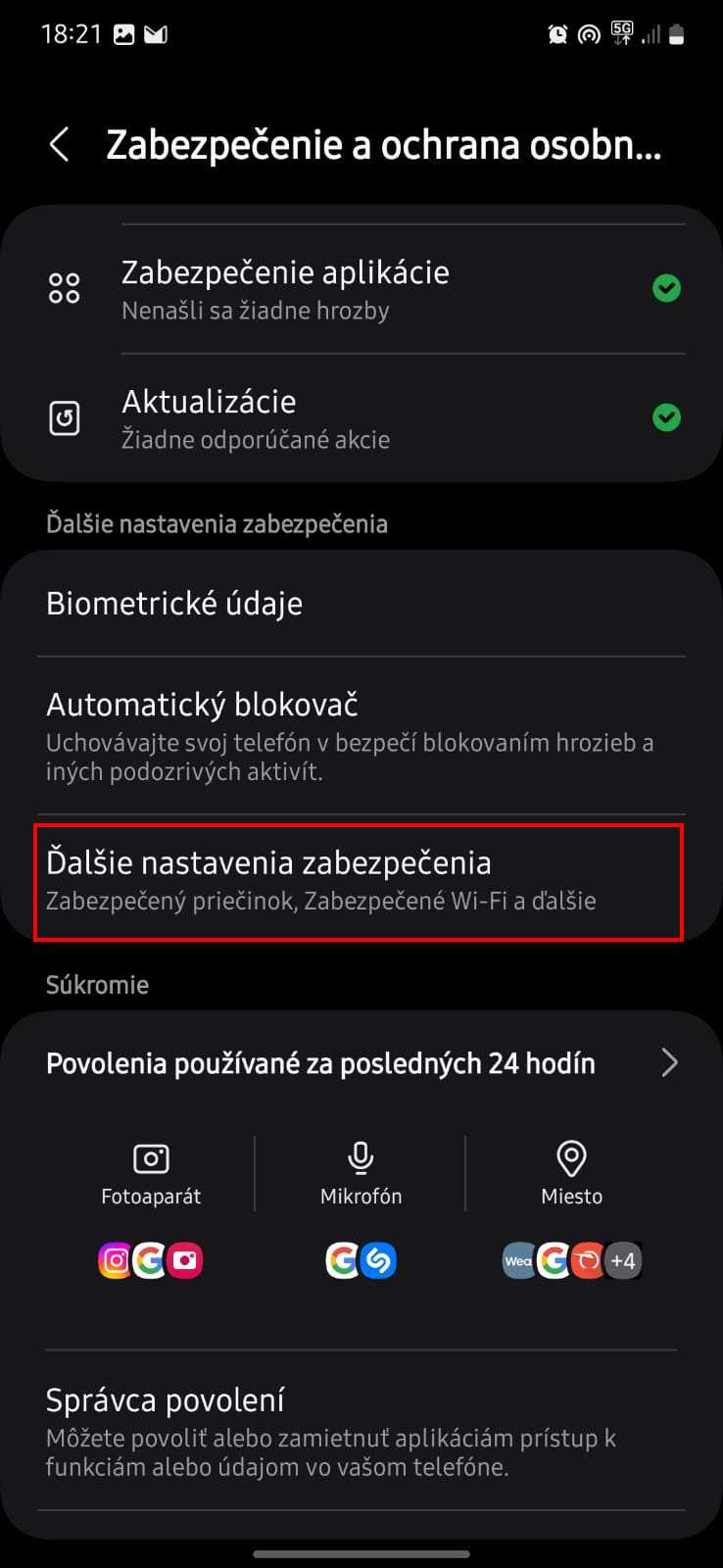 Pripnut aplikaciu krok 2