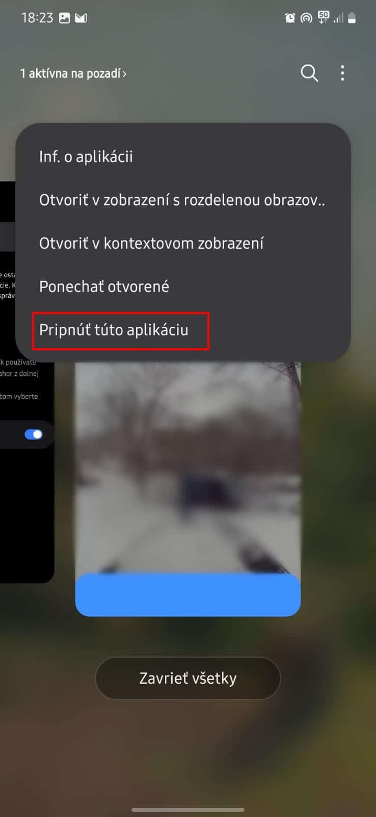 Pripnutie aplikacie krok 4